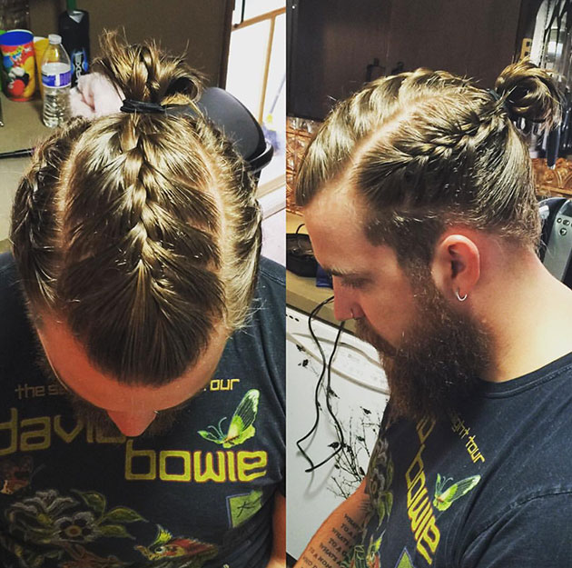 trança masculina lateral