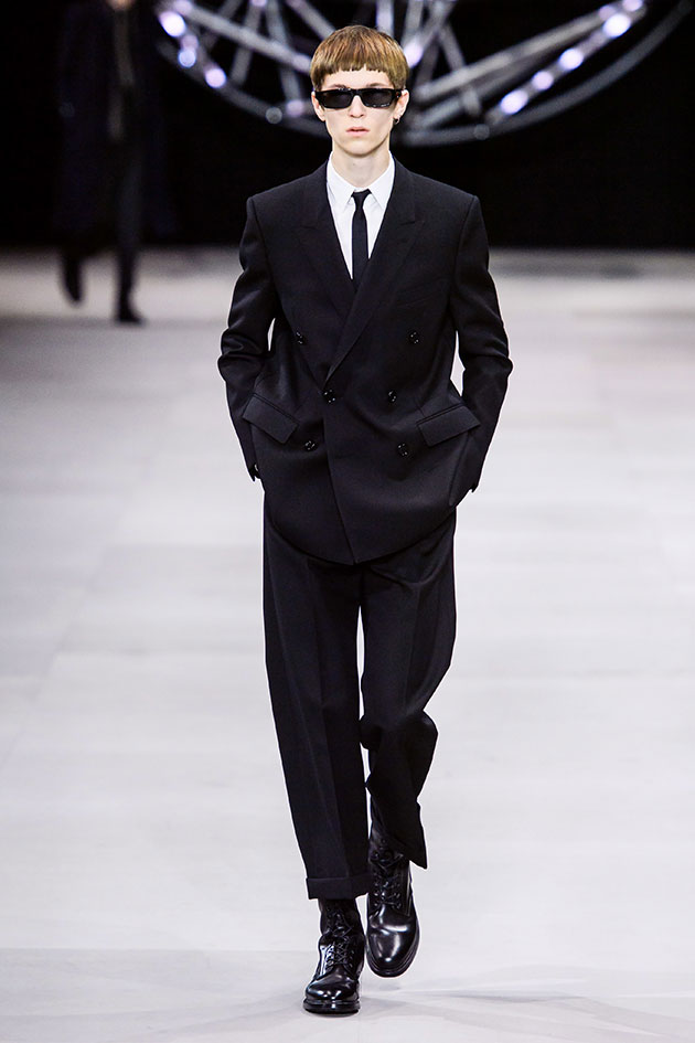 A estreia de Hedi Slimane na coleção masculina da Celine - Lilian